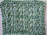 Helen's Lace once knitted up in a lace pattern